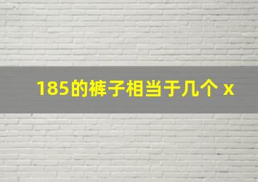 185的裤子相当于几个 x